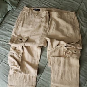 🌞Ralph Lauren 58% Linen cargo pants